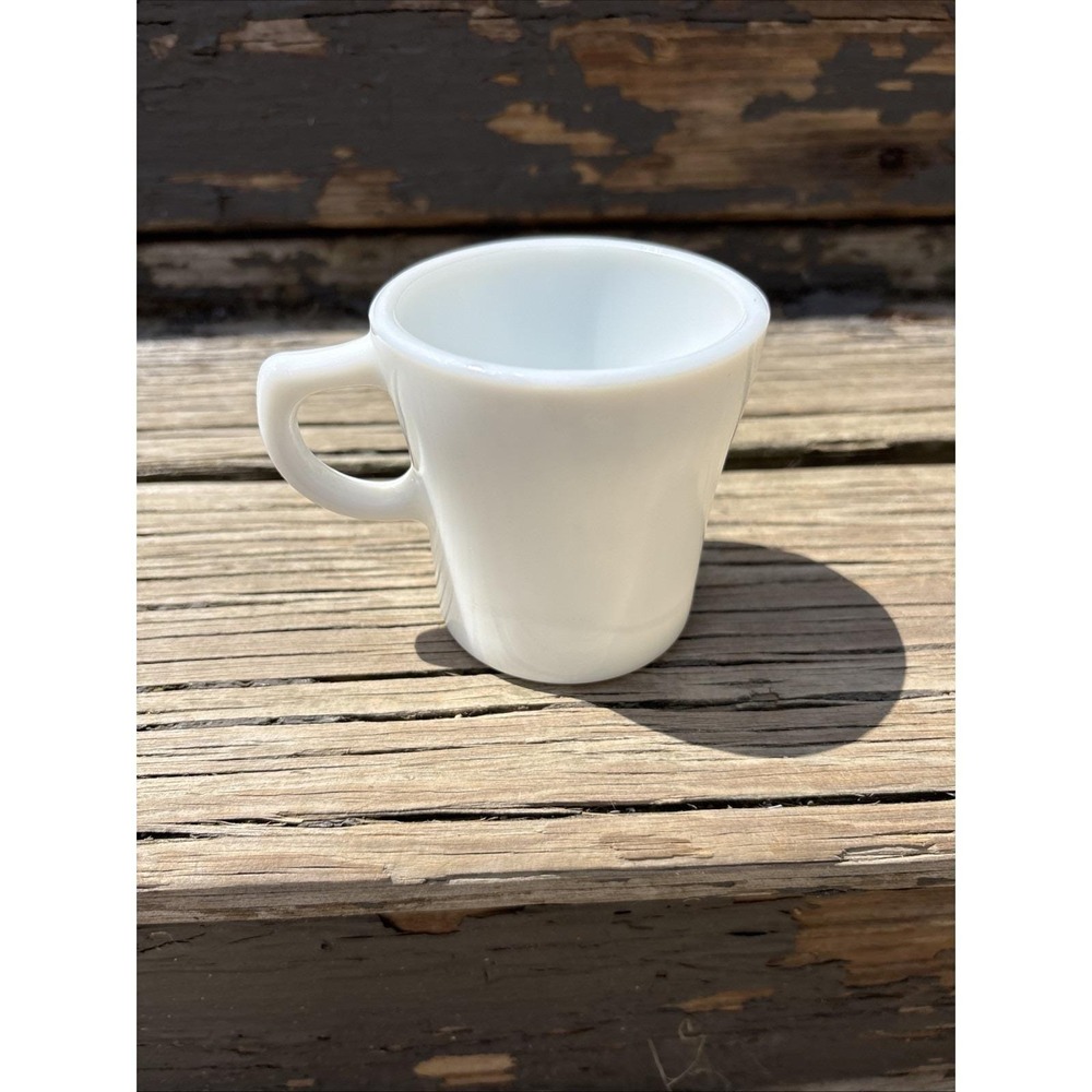 Vintage Milk Glass White Anchorware Fire King Hocking Ware Coffee Cup Mug 3"